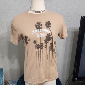 Aeropostale Beige Palm Tree Tee